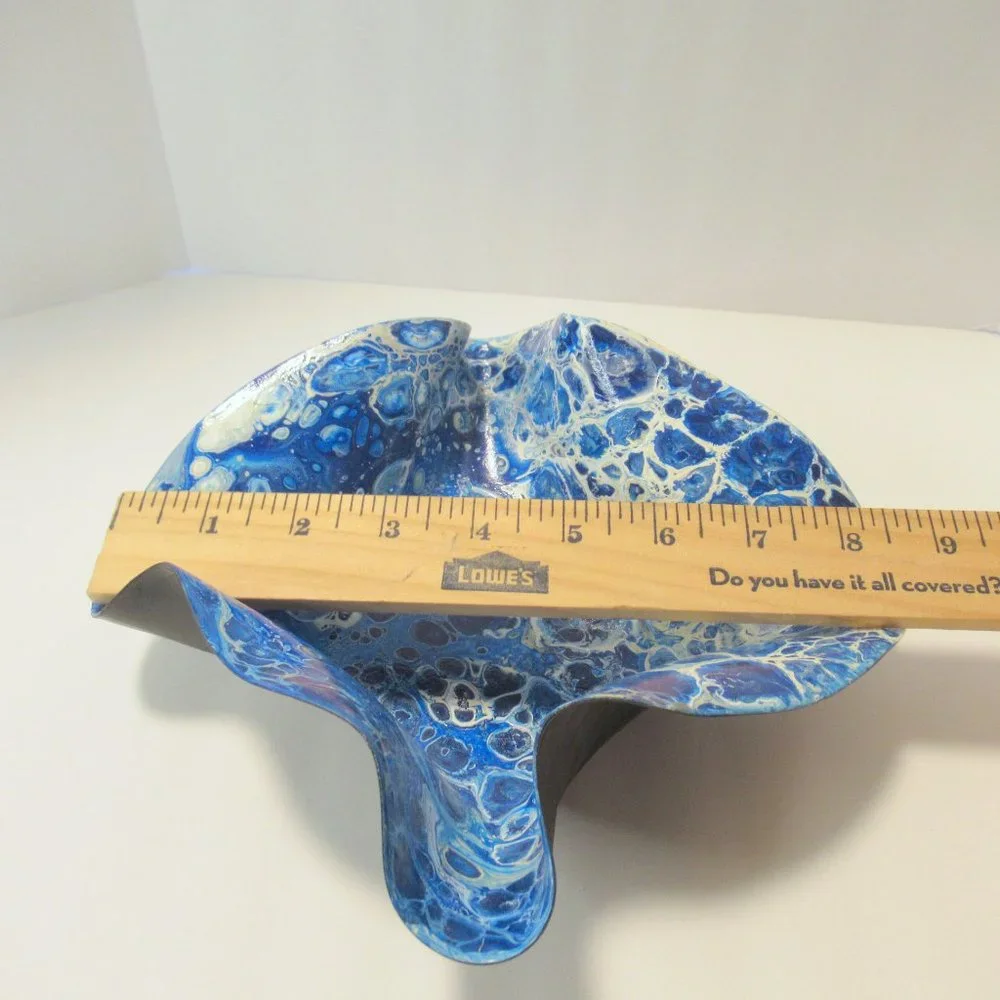 Acrylic Flow painted Record Bowl